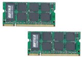 BUFFALO ノートPC用増設メモリ PC2-5300 (DDR2-667) 2GB 2枚組 D2/N667-2GX2/E