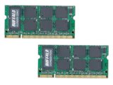 BUFFALO ノートPC用増設メモリ PC2-6400 (DDR2-800) 2GB 2枚組 D2/N800-2GX2/E