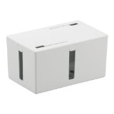 BUFFALO ケーブルボックス 電源タップ&ケーブル収容 Sサイズ ホワイト BSTB01SWH