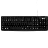 iBUFFALO フルキーボード USB接続 英語配列 107キー ブラック BSKBU02ENBK