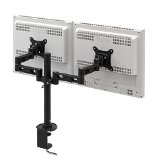 サンワダイレクト モニターアーム 2台設置 デュアルモニターアーム ブラック 100-LA017