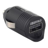 iBUFFALO 【クルマのシガーソケットから充電できる 超小型USBシガーチャージャー スマートフォン全キャリア・全機種対応(iPhone5,iPhone4S動作確認済)】 シガー充電アダプター1ポートタイプ ブラック BSMPA07BK